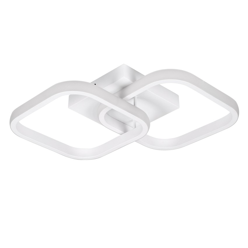 GLOBOSTAR® NORA  Μοντέρνο Φωτιστικό Οροφής LED 22W 2640lm 300° AC 220-240V IP20 Ρυθμιζόμενο Λευκό CCT με On/Off 2700K/4500K/6000K - Lumileds SMD Chip - Λευκό Ματ - Μ40 x Π24 x Υ7cm