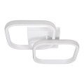 GLOBOSTAR® NORA  Μοντέρνο Φωτιστικό Οροφής LED 22W 2640lm 300° AC 220-240V IP20 Ρυθμιζόμενο Λευκό CCT με On/Off 2700K/4500K/6000K - Lumileds SMD Chip - Λευκό Ματ - Μ40 x Π24 x Υ7cm