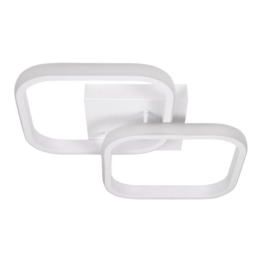 GLOBOSTAR® NORA  Μοντέρνο Φωτιστικό Οροφής LED 22W 2640lm 300° AC 220-240V IP20 Ρυθμιζόμενο Λευκό CCT με On/Off 2700K/4500K/6000K - Lumileds SMD Chip - Λευκό Ματ - Μ40 x Π24 x Υ7cm
