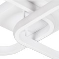 GLOBOSTAR® NORA  Μοντέρνο Φωτιστικό Οροφής LED 22W 2640lm 300° AC 220-240V IP20 Ρυθμιζόμενο Λευκό CCT με On/Off 2700K/4500K/6000K - Lumileds SMD Chip - Λευκό Ματ - Μ40 x Π24 x Υ7cm