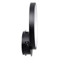 GLOBOSTAR® TED  Μοντέρνο Φωτιστικό Τοίχου - Απλίκα LED 9W 1080lm 300° AC 220-240V IP20 Ρυθμιζόμενο Λευκό CCT με On/Off 2700K/4500K/6000K - Lumileds SMD Chip - Μαύρο Ματ - Μ20 x Π5.5 x Υ23cm