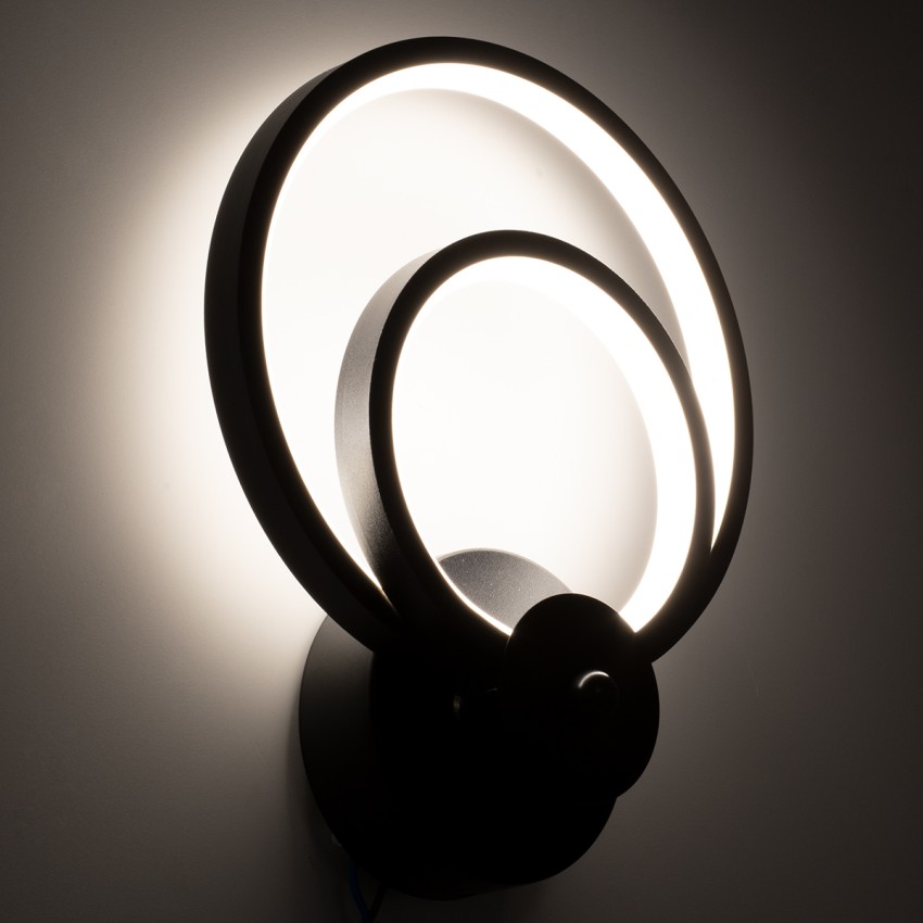 FREDDIE  Φωτιστικό Τοίχου - Απλίκα Design LED CCT 15W 1800lm 300° AC 220-240V - Εναλλαγή Φωτισμού μέσω Διακόπτη On/Off All In One Ψυχρό 6000k+Φυσικό 4500k+Θερμό 2700k Μ20 x Π7.5 x Υ25cm - Μαύρο