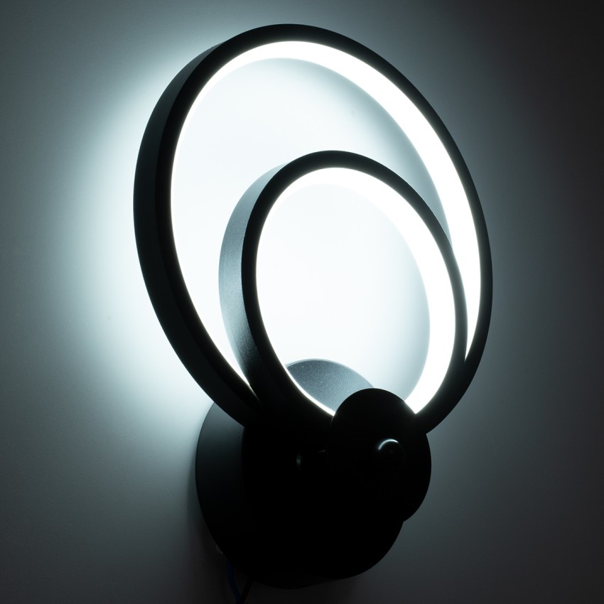 FREDDIE  Φωτιστικό Τοίχου - Απλίκα Design LED CCT 15W 1800lm 300° AC 220-240V - Εναλλαγή Φωτισμού μέσω Διακόπτη On/Off All In One Ψυχρό 6000k+Φυσικό 4500k+Θερμό 2700k Μ20 x Π7.5 x Υ25cm - Μαύρο