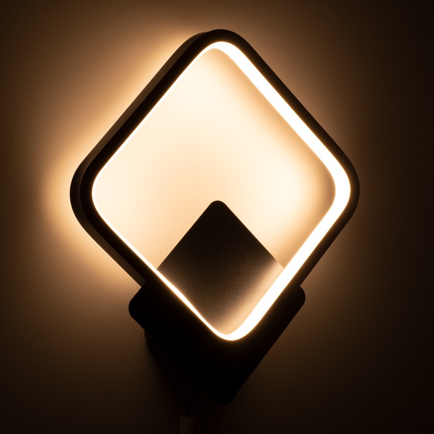 LENA  Φωτιστικό Τοίχου - Απλίκα Design LED CCT 12W 1440lm 300° AC 220-240V - Εναλλαγή Φωτισμού μέσω Διακόπτη On/Off All In One Ψυχρό 6000k+Φυσικό 4500k+Θερμό 2700k Μ25 x Π5.5 x Υ29.5cm - Μαύρο