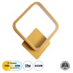LENA  Φωτιστικό Τοίχου - Απλίκα Design LED CCT 12W 1440lm 300° AC 220-240V - Εναλλαγή Φωτισμού μέσω Διακόπτη On/Off All In One Ψυχρό 6000k+Φυσικό 4500k+Θερμό 2700k Μ25 x Π5.5 x Υ29.5cm - Χρυσό Βούρτσας