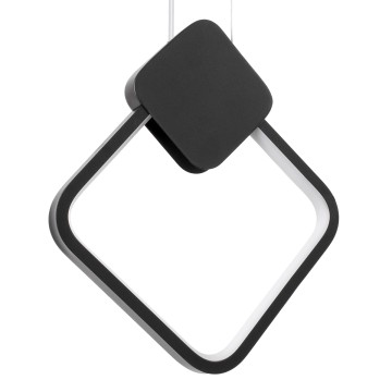 MARY  Κρεμαστό Φωτιστικό Οροφής Design LED CCT 12W 1440lm 300° AC 220-240V - Εναλλαγή Φωτισμού μέσω Διακόπτη On/Off All In One Ψυχρό 6000k+Φυσικό 4500k+Θερμό 2700k Μ20 x Π2.3 x Υ28.5cm - Μαύρο
