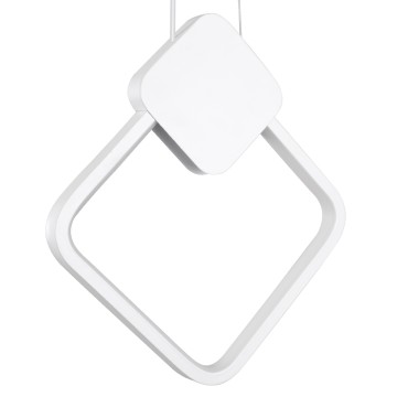 MARY  Κρεμαστό Φωτιστικό Οροφής Design LED CCT 12W 1440lm 300° AC 220-240V - Εναλλαγή Φωτισμού μέσω Διακόπτη On/Off All In One Ψυχρό 6000k+Φυσικό 4500k+Θερμό 2700k Μ20 x Π2.3 x Υ28.5cm - Λευκό