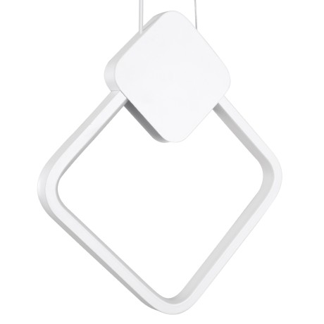 MARY  Κρεμαστό Φωτιστικό Οροφής Design LED CCT 12W 1440lm 300° AC 220-240V - Εναλλαγή Φωτισμού μέσω Διακόπτη On/Off All In One Ψυχρό 6000k+Φυσικό 4500k+Θερμό 2700k Μ20 x Π2.3 x Υ28.5cm - Λευκό