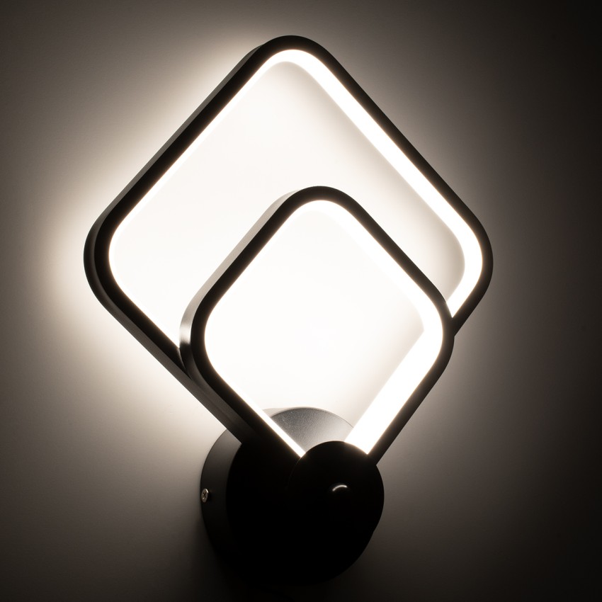 ANNA  Φωτιστικό Τοίχου - Απλίκα Design LED CCT 15W 1800lm 300° AC 220-240V - Εναλλαγή Φωτισμού μέσω Διακόπτη On/Off All In One Ψυχρό 6000k+Φυσικό 4500k+Θερμό 2700k Μ25 x Π8 x Υ30cm - Μαύρο