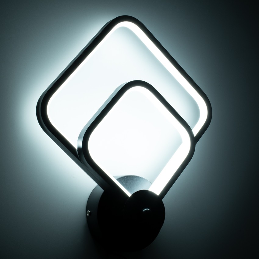 ANNA  Φωτιστικό Τοίχου - Απλίκα Design LED CCT 15W 1800lm 300° AC 220-240V - Εναλλαγή Φωτισμού μέσω Διακόπτη On/Off All In One Ψυχρό 6000k+Φυσικό 4500k+Θερμό 2700k Μ25 x Π8 x Υ30cm - Μαύρο