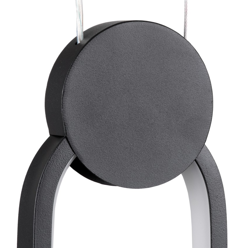 ILDI  Κρεμαστό Φωτιστικό Οροφής Design LED CCT 12W 1440lm 300° AC 220-240V - Εναλλαγή Φωτισμού μέσω Διακόπτη On/Off All In One Ψυχρό 6000k+Φυσικό 4500k+Θερμό 2700k Μ10 x Π2.3 x Υ38cm - Μαύρο