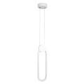 GLOBOSTAR® ILDI  Μοντέρνο Κρεμαστό Φωτιστικό Οροφής LED 12W 1440lm 300° AC 220-240V IP20 Ρυθμιζόμενο Λευκό CCT με On/Off 2700K/4500K/6000K - Lumileds SMD Chip - Λευκό Ματ - Μ10 x Π2.3 x Υ38cm