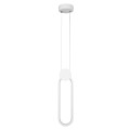GLOBOSTAR® ILDI  Μοντέρνο Κρεμαστό Φωτιστικό Οροφής LED 12W 1440lm 300° AC 220-240V IP20 Ρυθμιζόμενο Λευκό CCT με On/Off 2700K/4500K/6000K - Lumileds SMD Chip - Λευκό Ματ - Μ10 x Π2.3 x Υ38cm