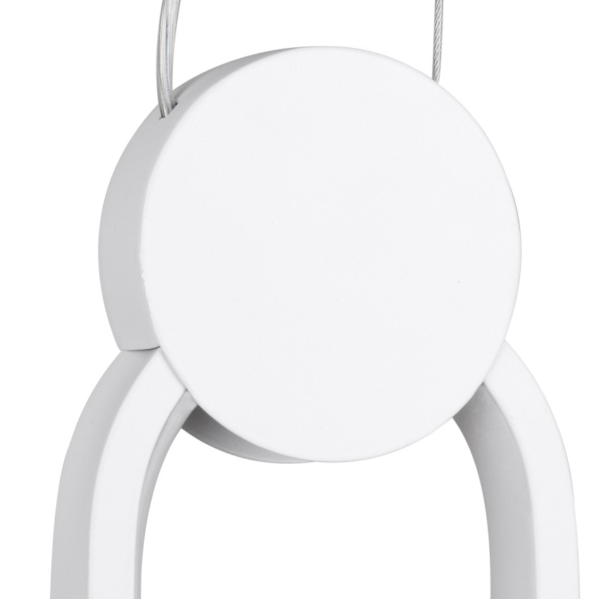 GLOBOSTAR® ILDI  Μοντέρνο Κρεμαστό Φωτιστικό Οροφής LED 12W 1440lm 300° AC 220-240V IP20 Ρυθμιζόμενο Λευκό CCT με On/Off 2700K/4500K/6000K - Lumileds SMD Chip - Λευκό Ματ - Μ10 x Π2.3 x Υ38cm