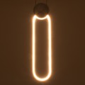 GLOBOSTAR® ILDI  Μοντέρνο Κρεμαστό Φωτιστικό Οροφής LED 12W 1440lm 300° AC 220-240V IP20 Ρυθμιζόμενο Λευκό CCT με On/Off 2700K/4500K/6000K - Lumileds SMD Chip - Λευκό Ματ - Μ10 x Π2.3 x Υ38cm