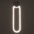 GLOBOSTAR® ILDI  Μοντέρνο Κρεμαστό Φωτιστικό Οροφής LED 12W 1440lm 300° AC 220-240V IP20 Ρυθμιζόμενο Λευκό CCT με On/Off 2700K/4500K/6000K - Lumileds SMD Chip - Λευκό Ματ - Μ10 x Π2.3 x Υ38cm