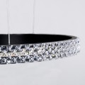 GLOBOSTAR® DIAMOND TRIO  Μοντέρνο Κρεμαστό Φωτιστικό Οροφής LED 120W 14723lm 360° AC 220-240V IP20 Ρυθμιζόμενο Λευκό CCT με Χειριστήριο από 2700K έως 6000K Dimmable - Lumileds SMD Chip - Μαυρό Ματ - Μ150 x Π150 x Υ60cm