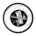 GLOBOSTAR® NEMESIS  Μοντέρνο Κρεμαστό Φωτιστικό Οροφής LED 30W 3513lm 360° AC 220-240V IP20 Ρυθμιζόμενο Λευκό CCT με Χειριστήριο από 2700K έως 6000K Dimmable - Lumileds SMD Chip - Μαυρό Ματ - Μ40 x Π40 x Υ4cm