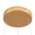 GLOBOSTAR® NEMESIS  Μοντέρνο Κρεμαστό Φωτιστικό Οροφής LED 30W 3513lm 360° AC 220-240V IP20 Ρυθμιζόμενο Λευκό CCT με Χειριστήριο από 2700K έως 6000K Dimmable - Lumileds SMD Chip - Χρυσό Βούρτσας - Μ40 x Π40 x Υ4cm
