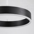VENOM  Κρεμαστό Φωτιστικό Δαχτυλίδι-Κύκλος LED CCT 45W 5269lm 120° AC 220-240V - Εναλλαγή Φωτισμού μέσω Τηλεχειριστηρίου All In One Ψυχρό 6000K+Φυσικό 4500K+Θερμό 2700K Dimmable Φ60cm - Μαύρο