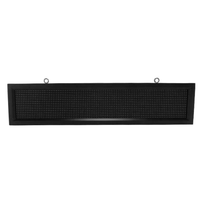 GLOBOSTAR® DISPLAY  Κυλιόμενη Ψηφιακή Επιγραφή Μονής Όψης 96x16cm P10 96x16 Pixel LED 75W AC 220-240V Αδιάβροχο IP65 Κόκκινο - WiFi Control μέσω FK APP - Αισθητήρας Θερμοκρασίας & Υγρασίας - Μ104 x Π9 x Υ24cm