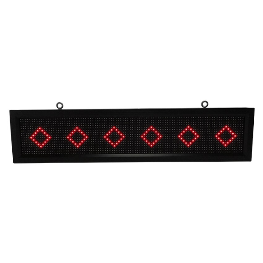 GLOBOSTAR® DISPLAY  Κυλιόμενη Ψηφιακή Επιγραφή P10 Μονής Όψης LED AC 220-240V Αδιάβροχο IP65 RGB - WiFi Control μέσω FK APP - Αισθητήρας Θερμοκρασίας & Υγρασίας - Μ104 x Π9 x Υ24cm