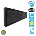GLOBOSTAR®DISPLAY  Κυλιόμενη Ψηφιακή Επιγραφή 160x32cm P10 Μονής Όψης LED AC 220-240V Αδιάβροχο IP65 Πορτοκαλί - WiFi Control μέσω FK APP - Αισθητήρας Θερμοκρασίας & Υγρασίας - Μ168 x Π9 x Υ40cm