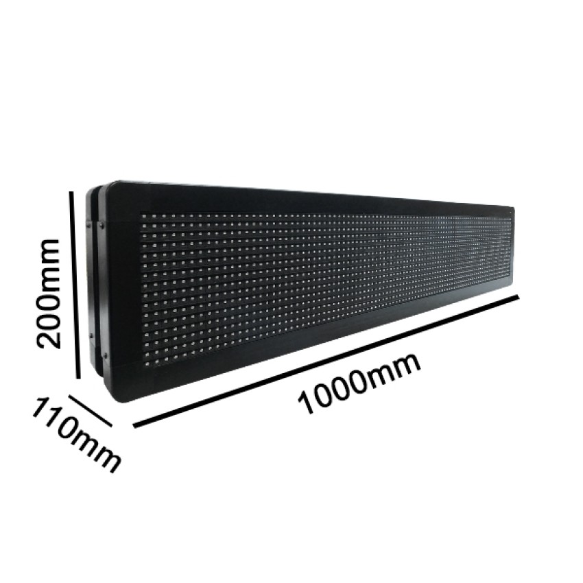 GLOBOSTAR® DISPLAY  Κυλιόμενη Ψηφιακή Επιγραφή P10 Διπλής Όψης LED AC 220-240V Αδιάβροχο IP65 RGB - WiFi Control μέσω FK APP - Αισθητήρας Θερμοκρασίας & Υγρασίας - Μ104 x Π12 x Υ20cm