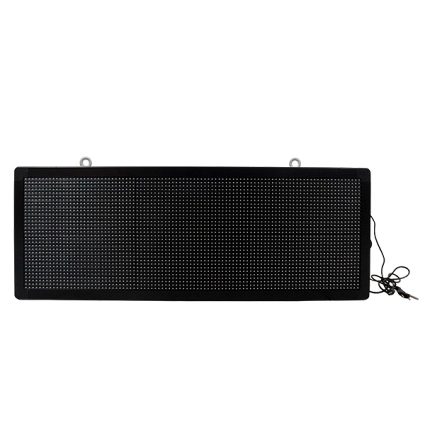 GLOBOSTAR® DISPLAY  Κυλιόμενη Ψηφιακή Επιγραφή Διπλής Όψης 96x32cm P10 96x32 Pixel LED 360W AC 220-240V Αδιάβροχο IP65 Πολύχρωμο RGB - WiFi Control μέσω FK APP - Αισθητήρας Θερμοκρασίας & Υγρασίας - Μ104 x Π12 x Υ40cm