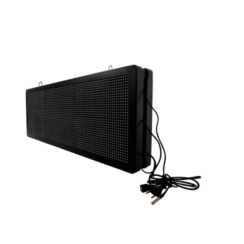 GLOBOSTAR® DISPLAY  Κυλιόμενη Ψηφιακή Επιγραφή Διπλής Όψης 96x32cm P10 96x32 Pixel LED 360W AC 220-240V Αδιάβροχο IP65 Πολύχρωμο RGB - WiFi Control μέσω FK APP - Αισθητήρας Θερμοκρασίας & Υγρασίας - Μ104 x Π12 x Υ40cm