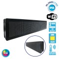 GLOBOSTAR® DISPLAY  Κυλιόμενη Ψηφιακή Επιγραφή P10 Διπλής Όψης LED AC 220-240V Αδιάβροχο IP65 RGB - WiFi Control μέσω FK APP - Αισθητήρας Θερμοκρασίας & Υγρασίας - Μ104 x Π12 x Υ20cm