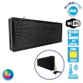 GLOBOSTAR® DISPLAY  Κυλιόμενη Ψηφιακή Επιγραφή Διπλής Όψης 96x32cm P10 96x32 Pixel LED 360W AC 220-240V Αδιάβροχο IP65 Πολύχρωμο RGB - WiFi Control μέσω FK APP - Αισθητήρας Θερμοκρασίας & Υγρασίας - Μ104 x Π12 x Υ40cm