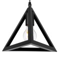 TRIANGLE  Μοντέρνο Κρεμαστό Φωτιστικό Ράγα Δίφωτο 2 x E27 IP20 Μαύρο Μέταλλο - Μ60 x Π22 x Y130cm