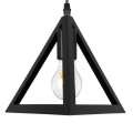 TRIANGLE  Μοντέρνο Κρεμαστό Φωτιστικό Ράγα Δίφωτο 2 x E27 IP20 Μαύρο Μέταλλο - Μ60 x Π22 x Y130cm