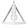 TRIANGLE  Μοντέρνο Κρεμαστό Φωτιστικό Ράγα Δίφωτο 2 x E27 IP20 Λευκό Μέταλλο - Μ60 x Π22 x Y130cm