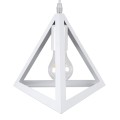 TRIANGLE  Μοντέρνο Κρεμαστό Φωτιστικό Ράγα Δίφωτο 2 x E27 IP20 Λευκό Μέταλλο - Μ60 x Π22 x Y130cm