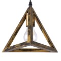 TRIANGLE  Μοντέρνο Κρεμαστό Φωτιστικό Ράγα Δίφωτο 2 x E27 IP20 Μπρούτζινο Μέταλλο - Μ60 x Π22 x Y130cm