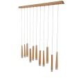 CALISTA Μοντέρνο Κρεμαστό Φωτιστικό Ραγα Πολύφωτο 11 x G4 IP20 Μπεζ Ξύλο - Μ120 x Π8 x Υ33cm CALISTA Μοντέρνο Κρεμαστό Φωτιστικό Ραγα Πολύφωτο 11 x G4 IP20 Μπεζ Ξύλο - Μ120 x Π8 x Υ33cm
