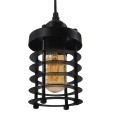 DARSEY  Vintage Κρεμαστό Φωτιστικό Πλέγμα Μονόφωτο 1 x E27 IP20 Μαύρο Μέταλλο - Μ10 x Π10 x Υ25cm