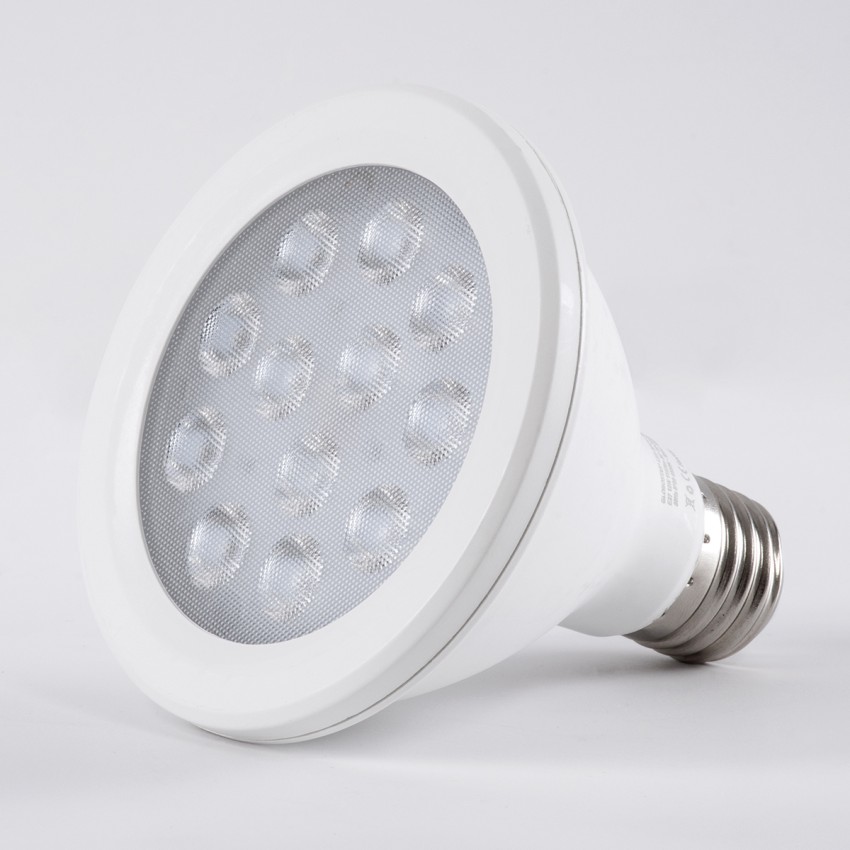 Λάμπα LED E27 PAR30 Σποτ 12W 1200lm 36° AC 220-240V IP20 Φ9.5 x Υ9.5cm Ψυχρό Λευκό 6000K