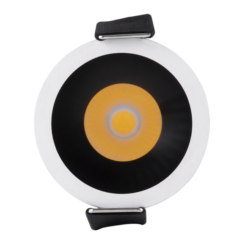 MICRO-S  Χωνευτό LED Spot Downlight TrimLess Φ4cm 5W 650lm 38° AC 220-240V IP20 Φ4 x Υ5.9cm - Στρόγγυλο - Λευκό με Μαύρο Κάτοπτρο - Φυσικό Λευκό 4500K - Bridgelux COB