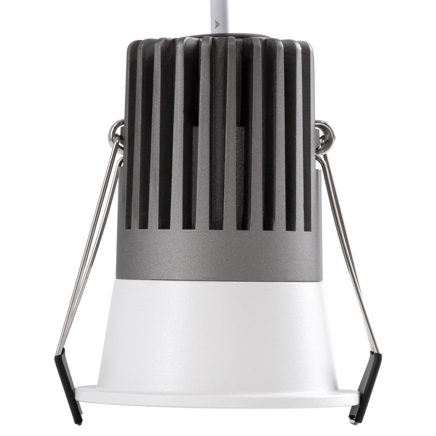 MICRO-B  Χωνευτό LED Spot Downlight TrimLess Φ6cm 7W 910lm 38° AC 220-240V IP20 Φ6 x Υ7.8cm - Στρόγγυλο - Λευκό με Μαύρο Κάτοπτρο - Φυσικό Λευκό 4500K - Bridgelux COB