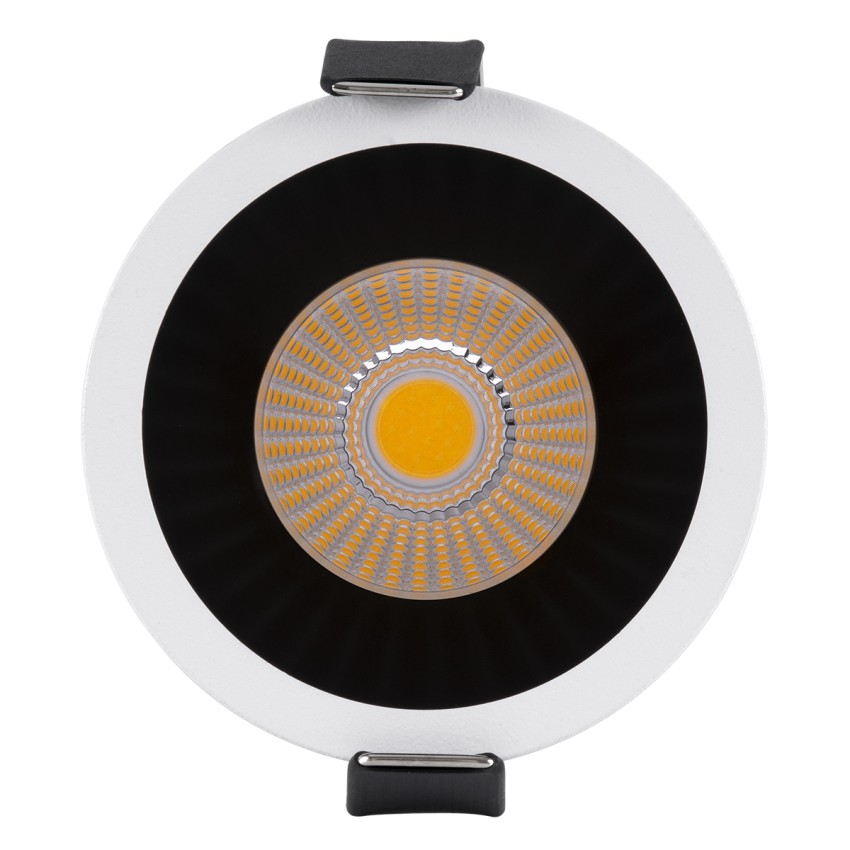 MICRO-B  Χωνευτό LED Spot Downlight TrimLess Φ6cm 7W 910lm 38° AC 220-240V IP20 Φ6 x Υ7.8cm - Στρόγγυλο - Λευκό με Μαύρο Κάτοπτρο - Φυσικό Λευκό 4500K - Bridgelux COB