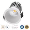 MICRO-B  Χωνευτό LED Spot Downlight TrimLess Φ6cm 7W 910lm 38° AC 220-240V IP20 Φ6 x Υ7.8cm - Στρόγγυλο - Λευκό - Φυσικό Λευκό 4500K - Bridgelux COB
