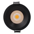 MICRO-B  Χωνευτό LED Spot Downlight TrimLess Φ6cm 7W 875lm 38° AC 220-240V IP20 Φ6 x Υ7.8cm - Στρόγγυλο - Μαύρο - Θερμό Λευκό 2700K - Bridgelux COB