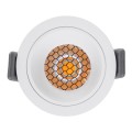PLUTO-S  Χωνευτό LED Spot Downlight TrimLess Φ6.4cm 7W 910lm 38° AC 220-240V IP20 Φ6.4 x Υ4.9cm - Στρόγγυλο - Λευκό & Anti-Glare HoneyComb - Φυσικό Λευκό 4500K - Bridgelux COB