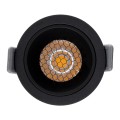 PLUTO-S  Χωνευτό LED Spot Downlight TrimLess Φ6.4cm 7W 910lm 38° AC 220-240V IP20 Φ6.4 x Υ4.9cm - Στρόγγυλο - Μαύρο & Anti-Glare HoneyComb - Φυσικό Λευκό 4500K - Bridgelux COB