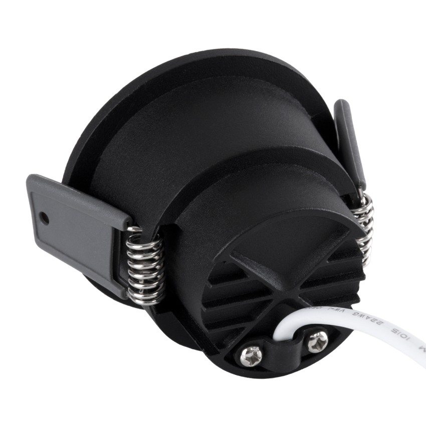 GLOBOSTAR® PLUTO-S  Χωνευτό Downlight Σποτ με Honeycomb Anti Glare Reflector LED 7W 875lm 38° AC 220-240V IP20 Θερμό Λευκό 2700K - Bridgelux COB Chip & TÜV SÜD Driver - Μαύρο Ματ - Μ6.4 x Π6.4 x Υ4.9cm / Q5.5cm