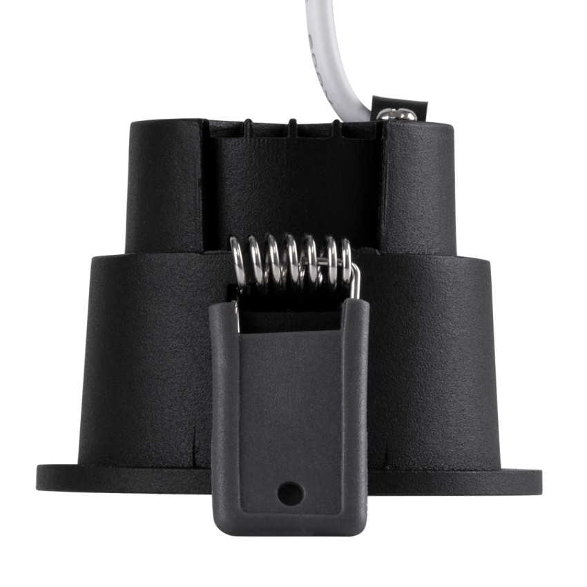 GLOBOSTAR® PLUTO-S  Χωνευτό Downlight Σποτ με Honeycomb Anti Glare Reflector LED 7W 875lm 38° AC 220-240V IP20 Θερμό Λευκό 2700K - Bridgelux COB Chip & TÜV SÜD Driver - Μαύρο Ματ - Μ6.4 x Π6.4 x Υ4.9cm / Q5.5cm