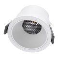 GLOBOSTAR® PLUTO-M  Χωνευτό Downlight Σποτ με Honeycomb Anti Glare Reflector LED 10W 1300lm 38° AC 220-240V IP20 Φυσικό Λευκό 4500K - Bridgelux COB Chip & TÜV SÜD Driver - Λευκό Ματ - Μ8.4 x Π8.4 x Υ5.9cm / Q7.5cm